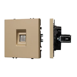 Фото #1 товара Механизм компьютерной розетки SCT-NOBE-MPC1-SFPL-GD (RJ-45, CAT6) (Arlight, -)