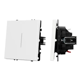 Фото #1 товара Механизм выключателя одноклавишный проходной LED SWT-NOBE-MKP1-SFPL-L-WH (230V, 10A) (Arlight, -)