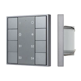 Фото #1 товара INTELLIGENT ARLIGHT Кнопочная панель DALI-201-23-1G-4SC-DIM-DT6-IN Silver (BUS, Frame) (IARL, IP20 Металл, 3 года)