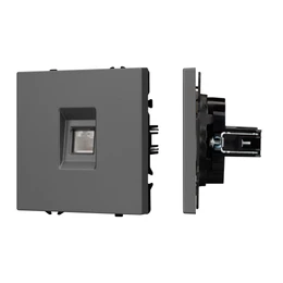 Фото #1 товара Механизм компьютерной розетки SCT-NOBE-MPC1-SFPL-GR (RJ-45, CAT6) (Arlight, -)