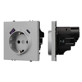 Фото #1 товара Механизм розетки с USB зарядкой SCT-NOBE-MUAC-SFPL-IS (230V, 16A) (Arlight, Никель)