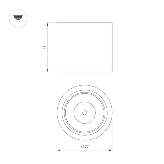 Фото #5 товара Светильник SP-DICE-R77-10W Warm3000 (BK, 24 deg, 230V) (Arlight, IP54 Металл, 5 лет)