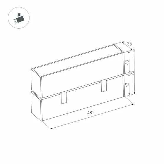 Фото #4 товара Светильник MAG-LASER-FOLD-45-S480-18W Warm3000 (WH, 15 deg, 24V) (Arlight, IP20 Металл, 3 года)