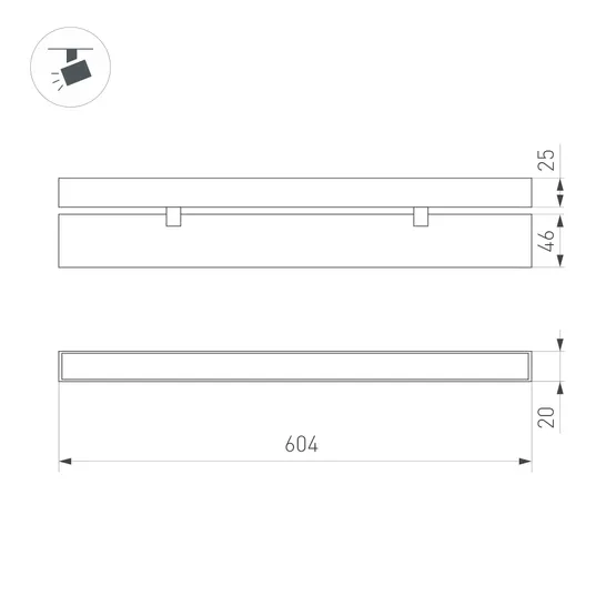 Фото #8 товара Светильник MAG-FLAT-FOLD-25-S604-18W Day4000 (BK, 100 deg, 24V) (Arlight, IP20 Металл, 3 года)