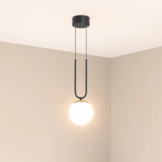 Фото #2 товара Светильник SP-BEADS-HANG-U-R130-10W Warm3000 (BK-GD, 275 deg, 230V) (Arlight, IP20 Металл, 5 лет)