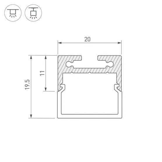 Фото #4 товара Профиль SL-LINE-2011M-2000 ANOD (Arlight, Алюминий)