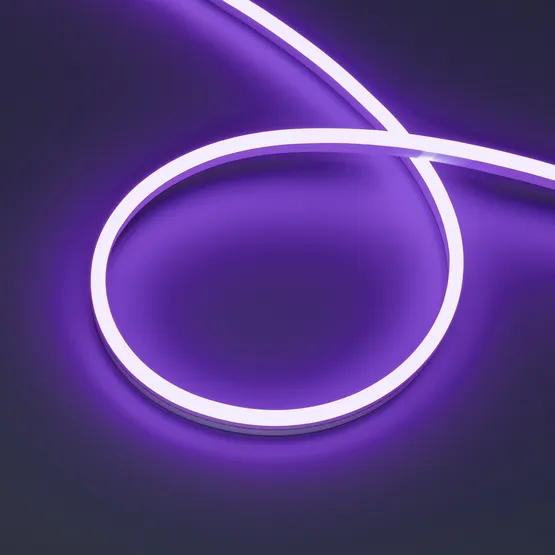 Фото #1 товара Светодиодная лента герметичная HALO-SIDE-A168-6x13mm 24V Purple (10 W/m, IP67, 2835, 5m) (Arlight, Силикон)