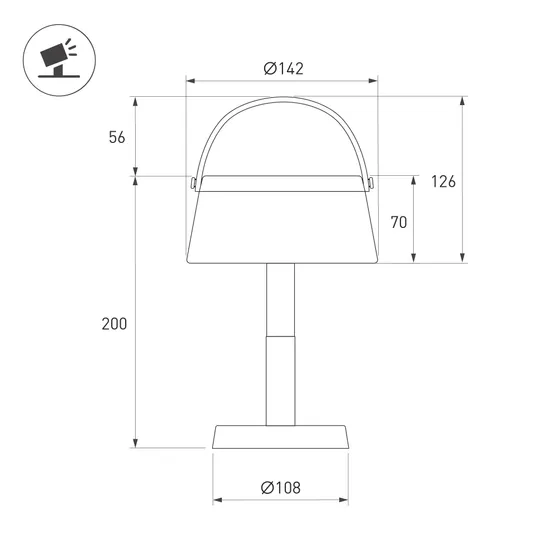 Фото #10 товара Светильник настольный SP-TRAFO-1.5W Warm2700 (Серый, 120 deg, 5V) (Arlight, IP54 Пластик, 2 года)