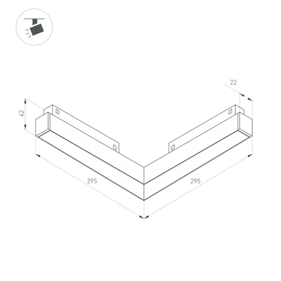 Фото #4 товара Светильник MAG-ORIENT-FLAT-ANGLE-L295-18W Day4000 (BK, 100 deg, 48V) (Arlight, IP20 Металл, 5 лет)