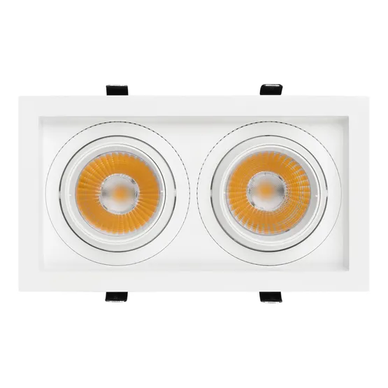 Фото #3 товара Светильник MS-VORTEX-BUILT-S250x140-2x30W Warm3000 (WH-WH, 17 deg, 230V) (Arlight, IP20 Металл, 5 лет)