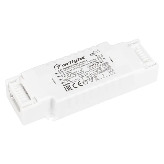 Фото товара Блок питания ARJ-SP-20-PFC-DALI2-A (20W, 3-45V, 0.2-0.55 A) (Arlight, IP20 Пластик, 5 лет)