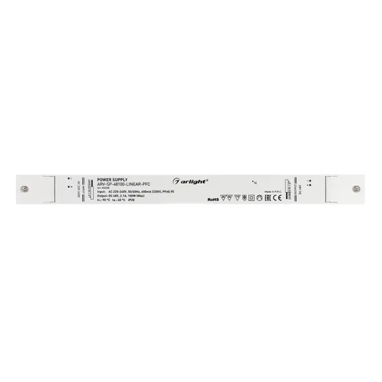 Фото #2 товара Блок питания ARV-SP-48100-LINEAR-PFC (48V, 2.1A, 100W) (Arlight, IP20 Пластик, 5 лет)