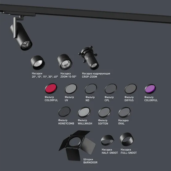 Фото #3 товара Шторки кашетирующие LGD-ARTIFACT-BARNDOOR-R65 (WH) (Arlight, Металл)