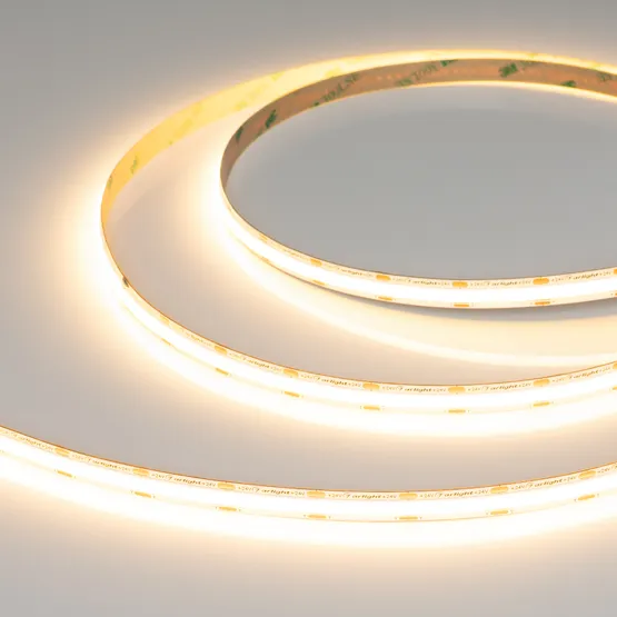 Фото #2 товара Светодиодная лента COB-X560-10mm 24V Warm2700 (5-15 W/m, IP20, 5m) (Arlight, -)