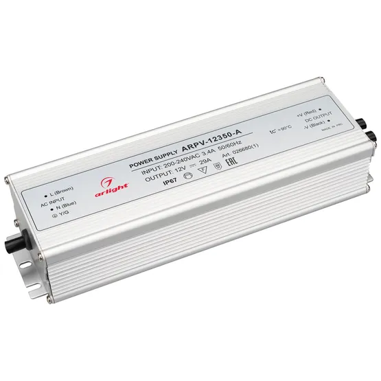 Фото #1 товара Блок питания ARPV-12350-A (12V, 29.0A, 350W) (Arlight, IP67 Металл, 3 года)