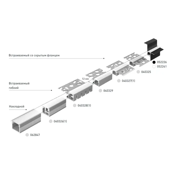 Фото #4 товара Профиль СEIL-S12-SHADOW-20-SIDE-3000 ANOD BLACK (Arlight, Алюминий)