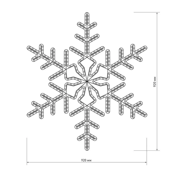 Фото #3 товара Фигура ARD-SNOWFLAKE-M3-920x920-432LED White (230V, 27W) (Ardecoled, IP65)