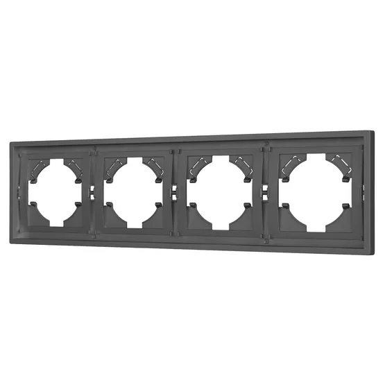 Фото #1 товара Рамка пластиковая FRM-TENDO-SFPL-4-GR (Arlight, Матовый графитовый)