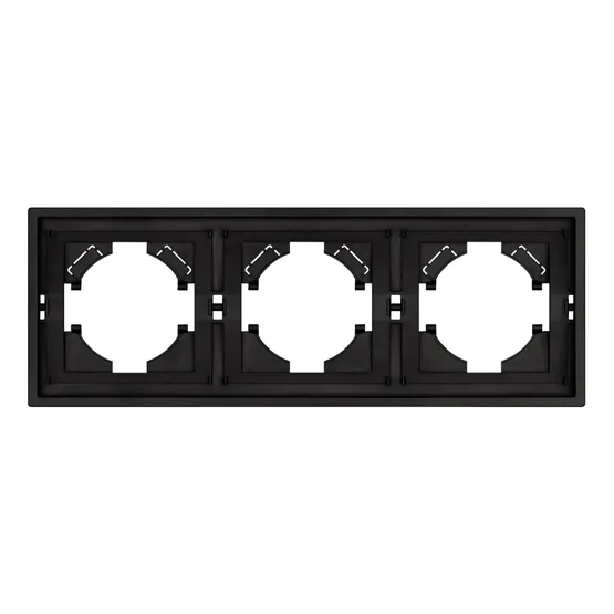 Фото #2 товара Рамка пластиковая FRM-TENDO-SFPL-3-BK (Arlight, Матовый черный)