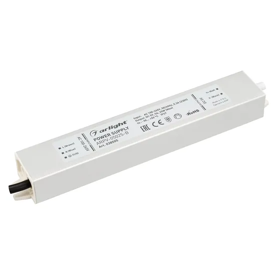 Фото #1 товара Блок питания ARPV-05025-B (5V, 5.0A, 25W) (Arlight, IP67 Металл, 3 года)