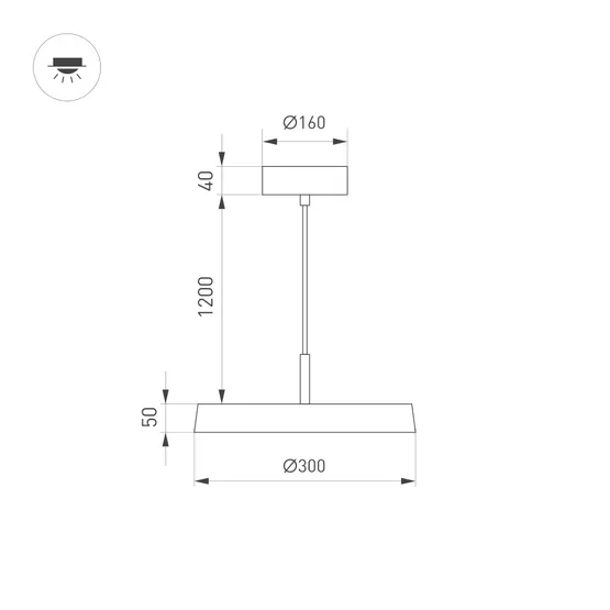 Фото #4 товара Светильник SP-ELEGANT-R300-17W Warm3000 (BK, 120 deg, 230V) (Arlight, IP20 Металл, 3 года)