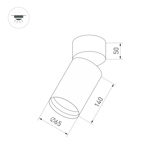 Фото #11 товара Светильник SP-POLO-SURFACE-FLAP-R65-8W Day4000 (WH-WH, 40 deg) (Arlight, IP20 Металл, 5 лет)