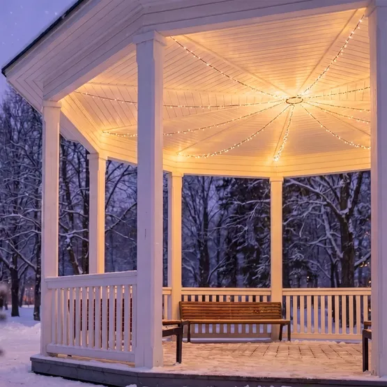 Фото #5 товара Светодиодная гирлянда Лучи Смарт ARD-GALA-CLASSIC-3000-BLACK-300LED Warm (230V, 4.7W, Tuya Wi-Fi) (Ardecoled, IP65)