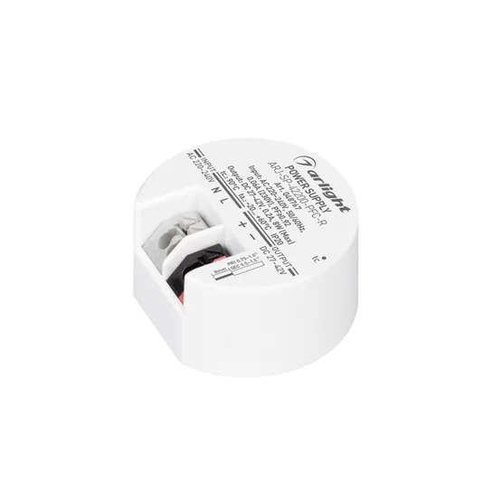 Фото товара Блок питания ARJ-SP-40200-PFC-R (8W, 24-40V, 200mA) (Arlight, IP20 Пластик, 5 лет)