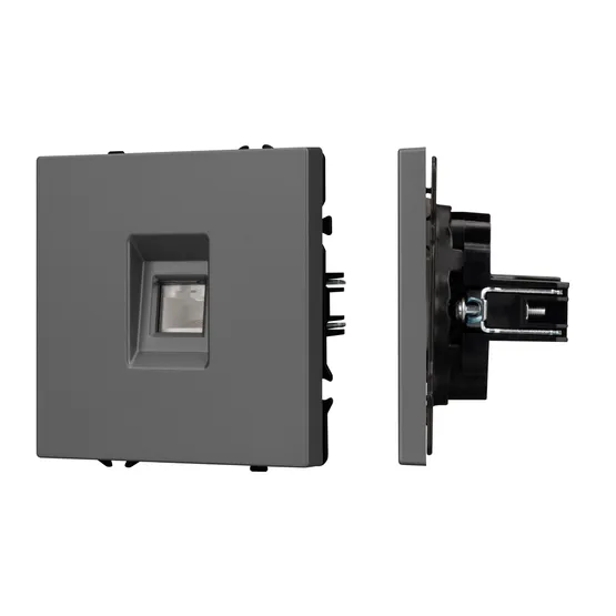 Фото #1 товара Механизм компьютерной розетки SCT-NOBE-MPC1-SFPL-GR (RJ-45, CAT6) (Arlight, -)