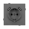 Минифото #3 товара Механизм розетки с USB зарядкой SCT-TENDO-MUAA-SFPL-GR (230V, 16A) (Arlight, Матовый графитовый)