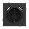Минифото #3 товара Механизм розетки с USB зарядкой SCT-TENDO-MUAA-SFPL-BK (230V, 16A) (Arlight, Матовый черный)
