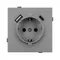 Минифото #3 товара Механизм розетки с USB зарядкой SCT-TENDO-MUAC-PL-GR (230V, 16A) (Arlight, Графитовый)