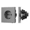 Минифото #1 товара Механизм электрической розетки SCT-TENDO-MEU1-PL-GR (230V, 16A) (Arlight, Графитовый)